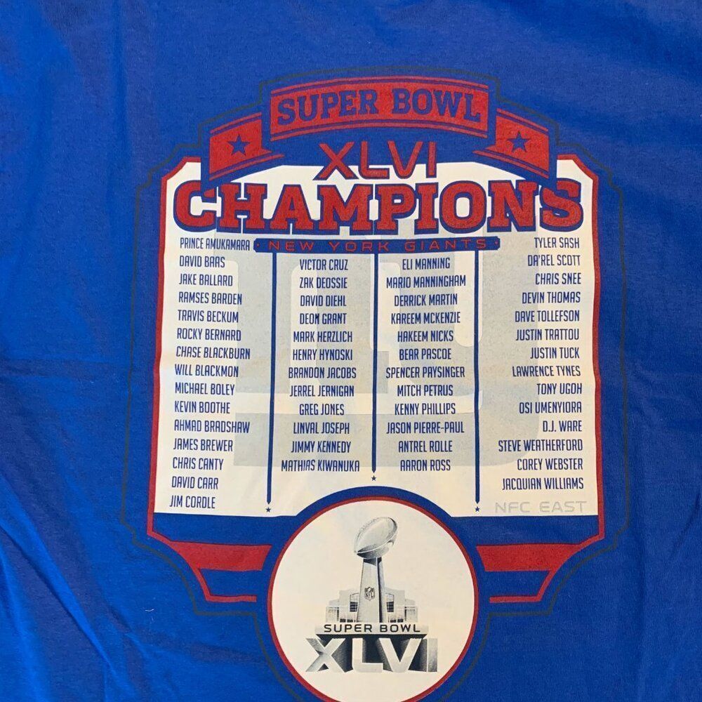 New York Giants 2012 Super Bowl T-Shirt - Picture 5 of 5